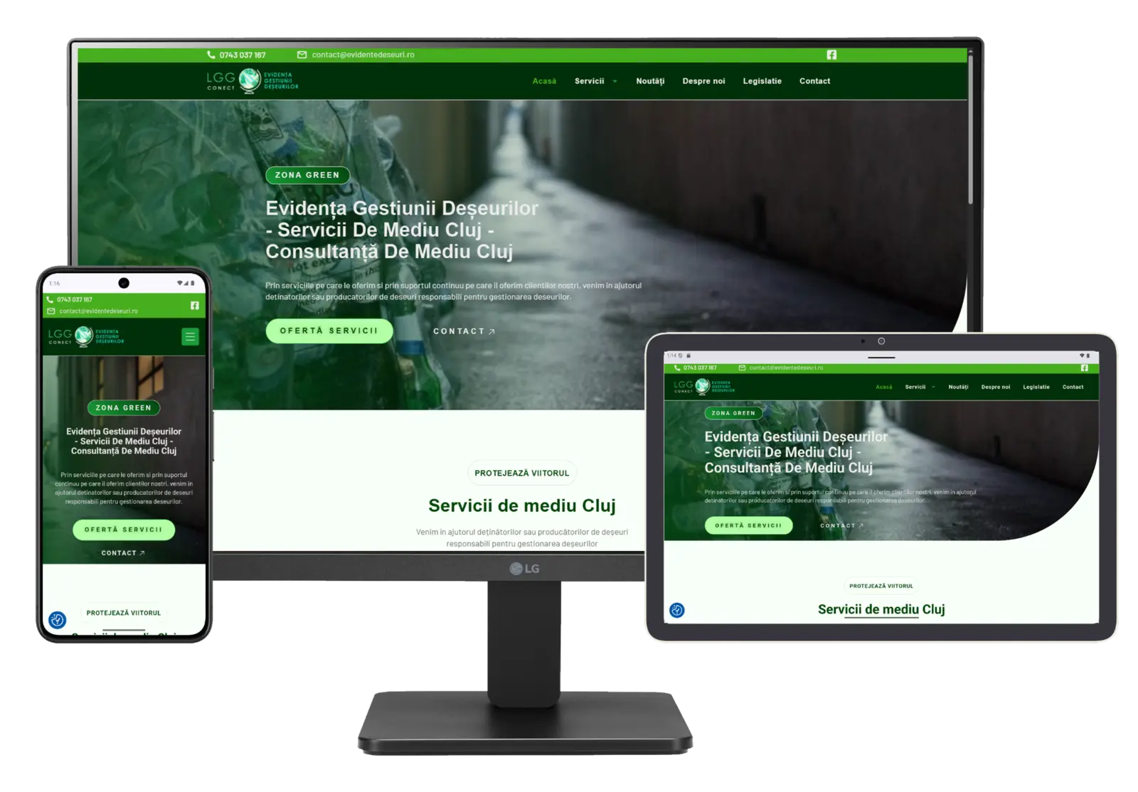 Prezentare responsive pentru Evidențe deșeuri